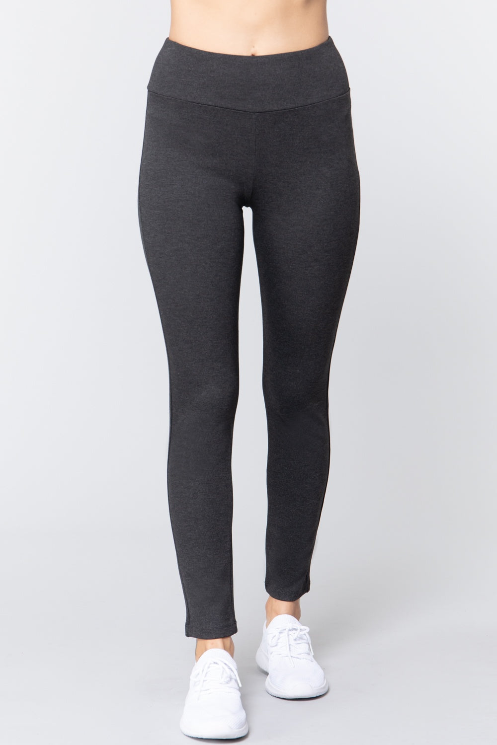 Waist Band Long Ponte Pants - Tigbul's Variety Fashion Shop