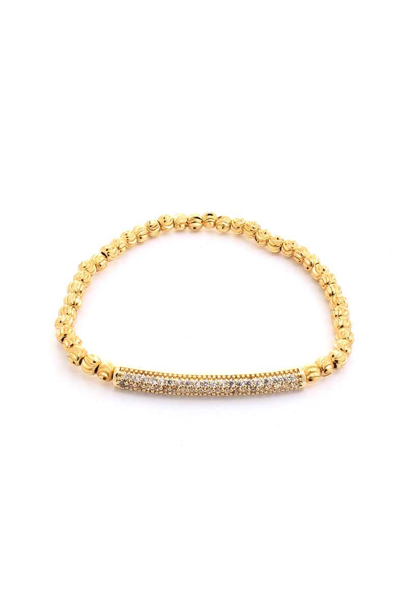 Metal Ball Bead Stretch Bracelet - Tigbul's Variety Fashion Shop