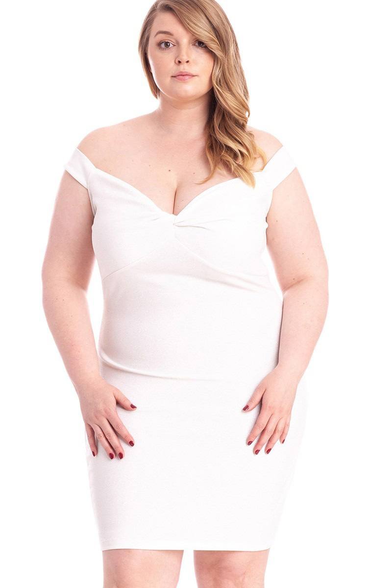 Glittered Off Shoulder Mini Dress - Tigbul's Variety Fashion Shop