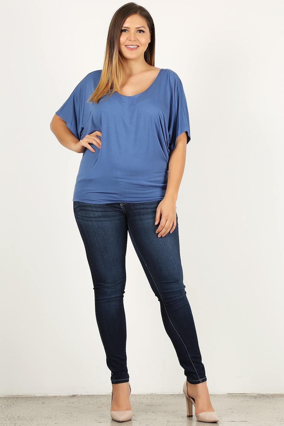 Solid Knit Top, With A Flowy Silhouette - Tigbul's Variety Fashion Shop