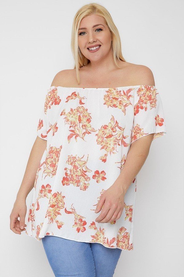 Floral Print Off The Shoulder Top - Tigbul's Variety Fashion Shop
