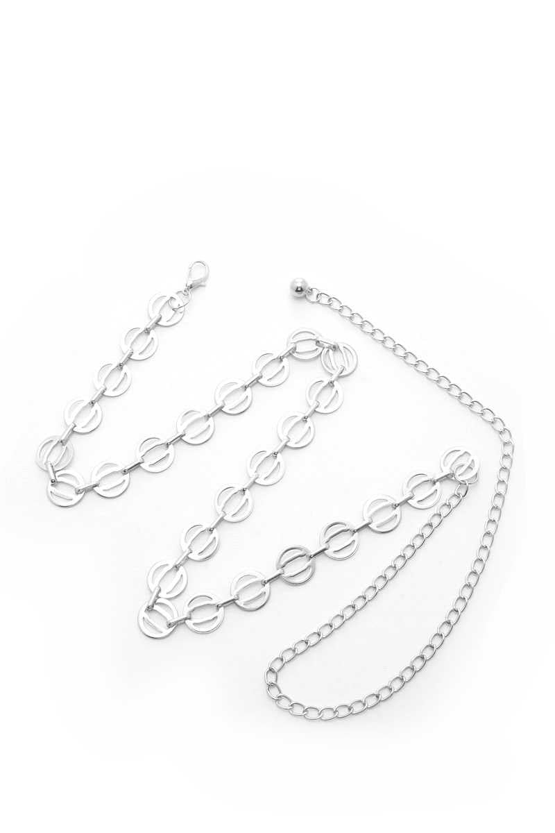 Circle Link Metal Chain Belt - Tigbul's Variety Fashion Shop