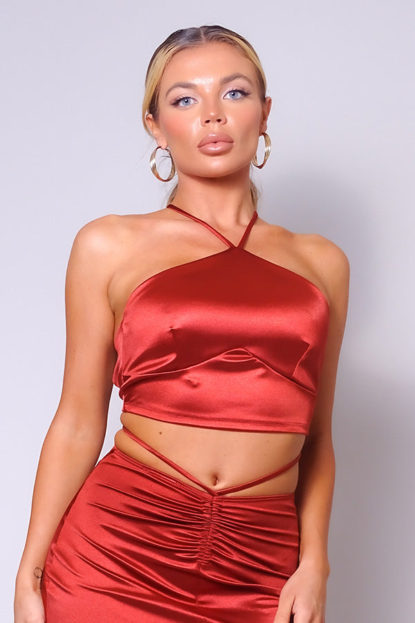 Sexy Halter Front Crop Top - Tigbul's Variety Fashion Shop