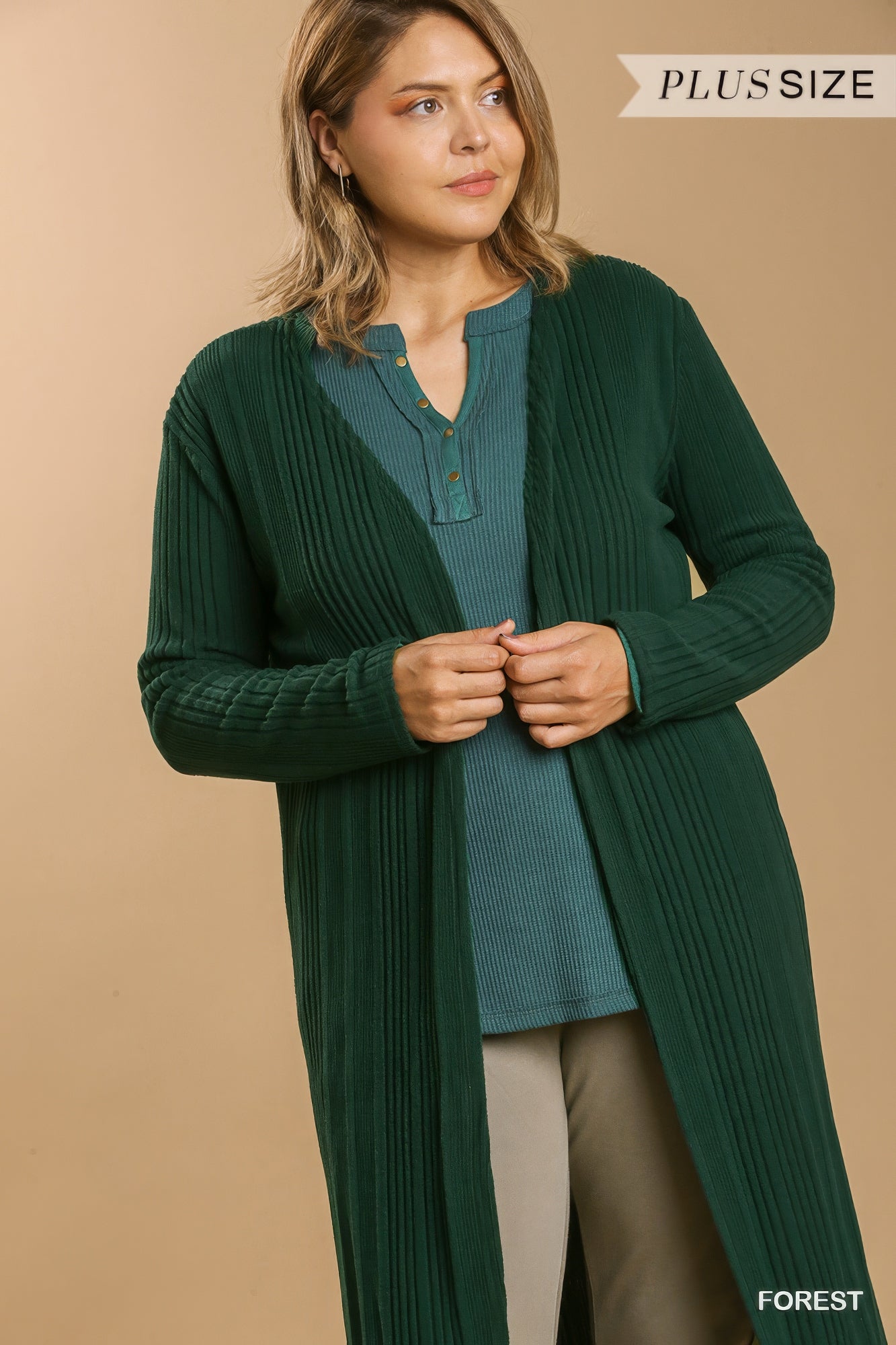 Open Front Long Body Cardigan - Tigbul's Variety Fashion Shop