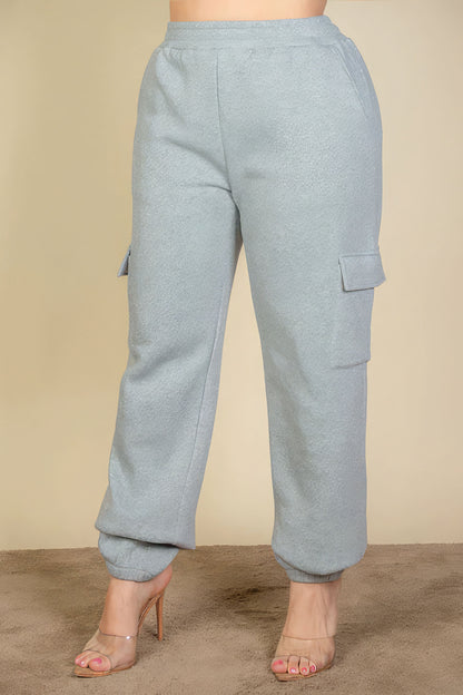 Plus Size Side Pocket Drawstring Waist Sweatpants - Tigbul's Variety Fashion Shop