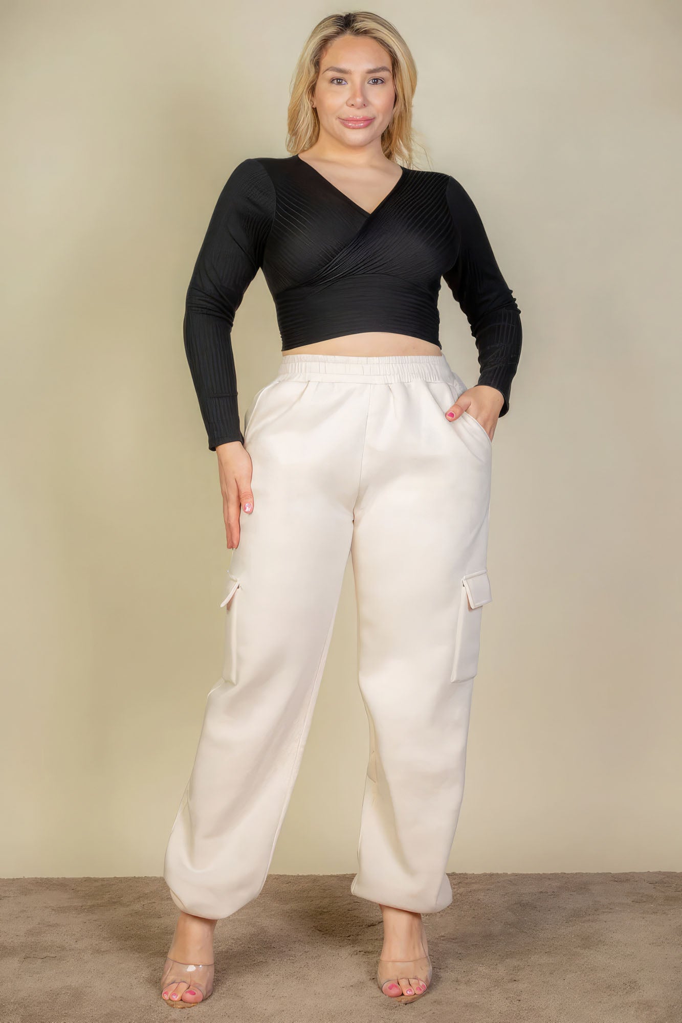 Plus Size Side Pocket Drawstring Waist Sweatpants - Tigbul's Variety Fashion Shop