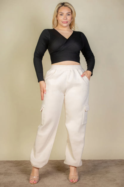 Plus Size Side Pocket Drawstring Waist Sweatpants - Tigbul's Variety Fashion Shop