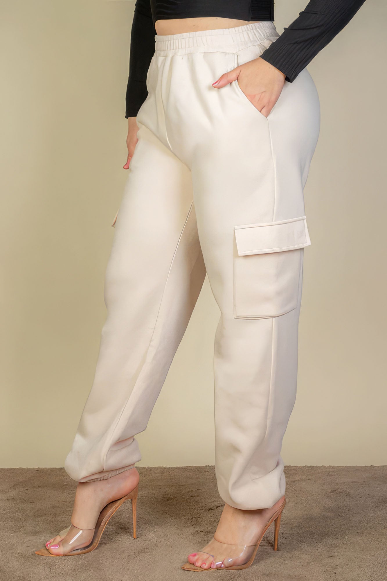 Plus Size Side Pocket Drawstring Waist Sweatpants - Tigbul's Variety Fashion Shop