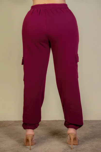 Plus Size Side Pocket Drawstring Waist Sweatpants - Tigbul's Variety Fashion Shop