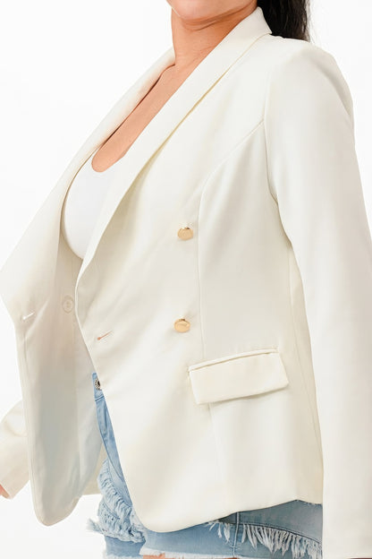 Women's Double-Breasted Blazer Jackets - Tigbul's Variety Fashion Shop