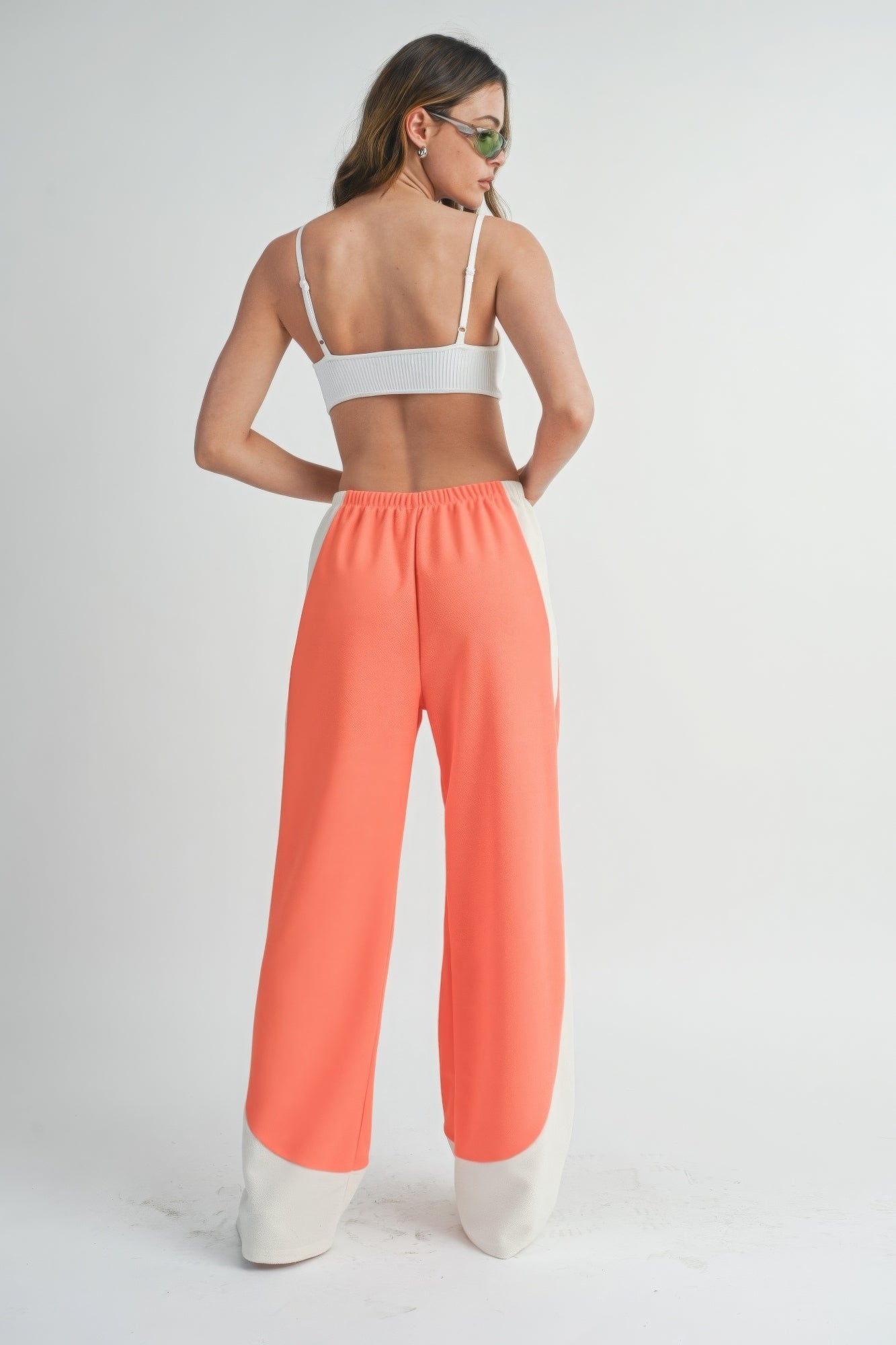 Two Toned Wide Leg Pants - Tigbul's Variety Fashion Shop