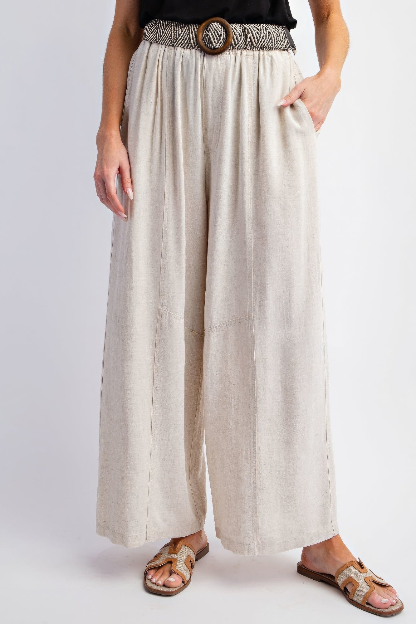 Mineral Washed Linen Pants - Tigbul's Variety Fashion Shop