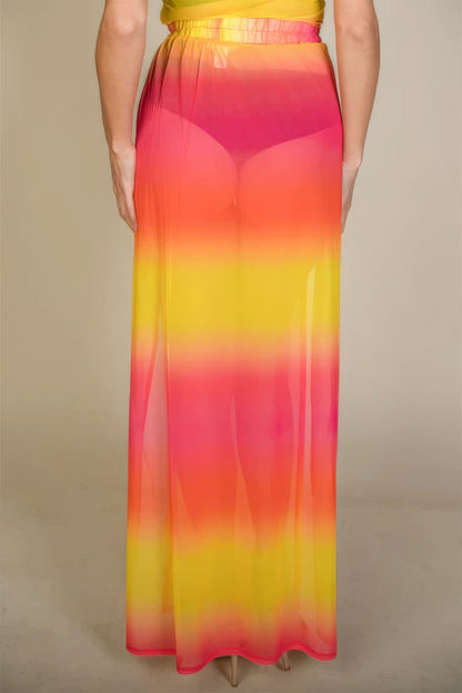 High Split Mesh Sheer Maxi Skirt - Tigbul's Variety Fashion Shop