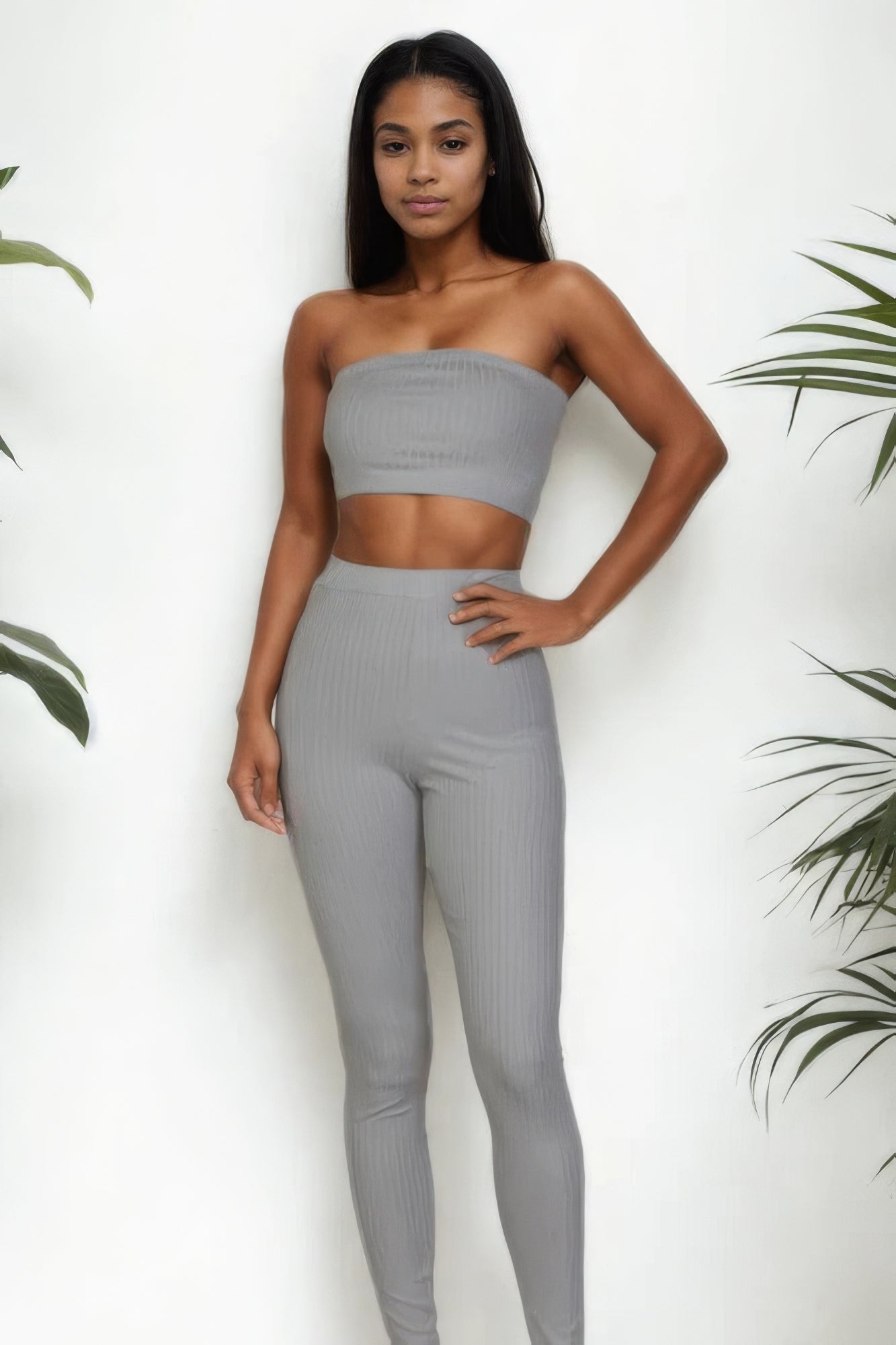 Ribbed Tube Top & Leggings Set - Tigbul's Variety Fashion Shop