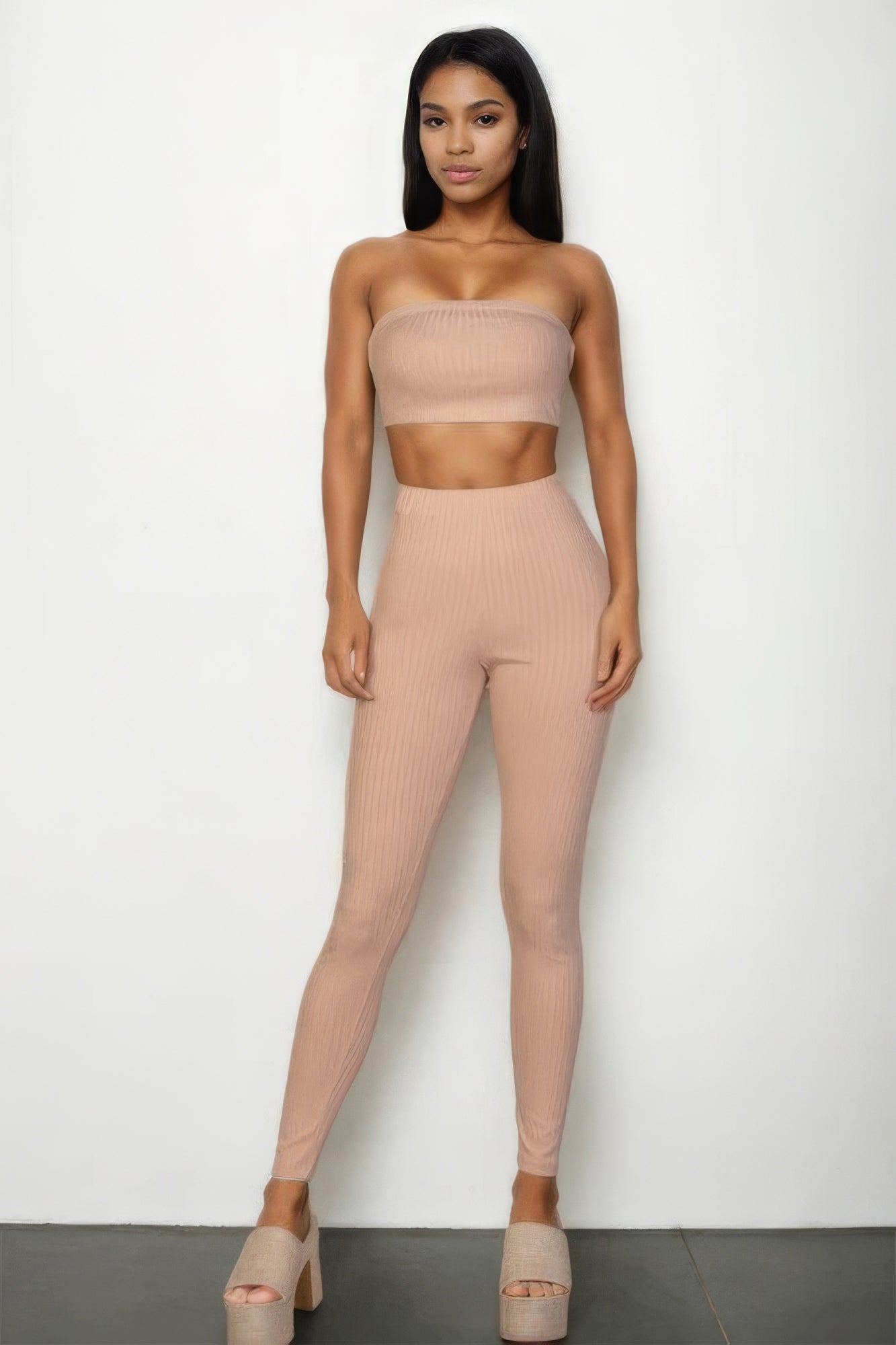 Ribbed Tube Top & Leggings Set - Tigbul's Variety Fashion Shop