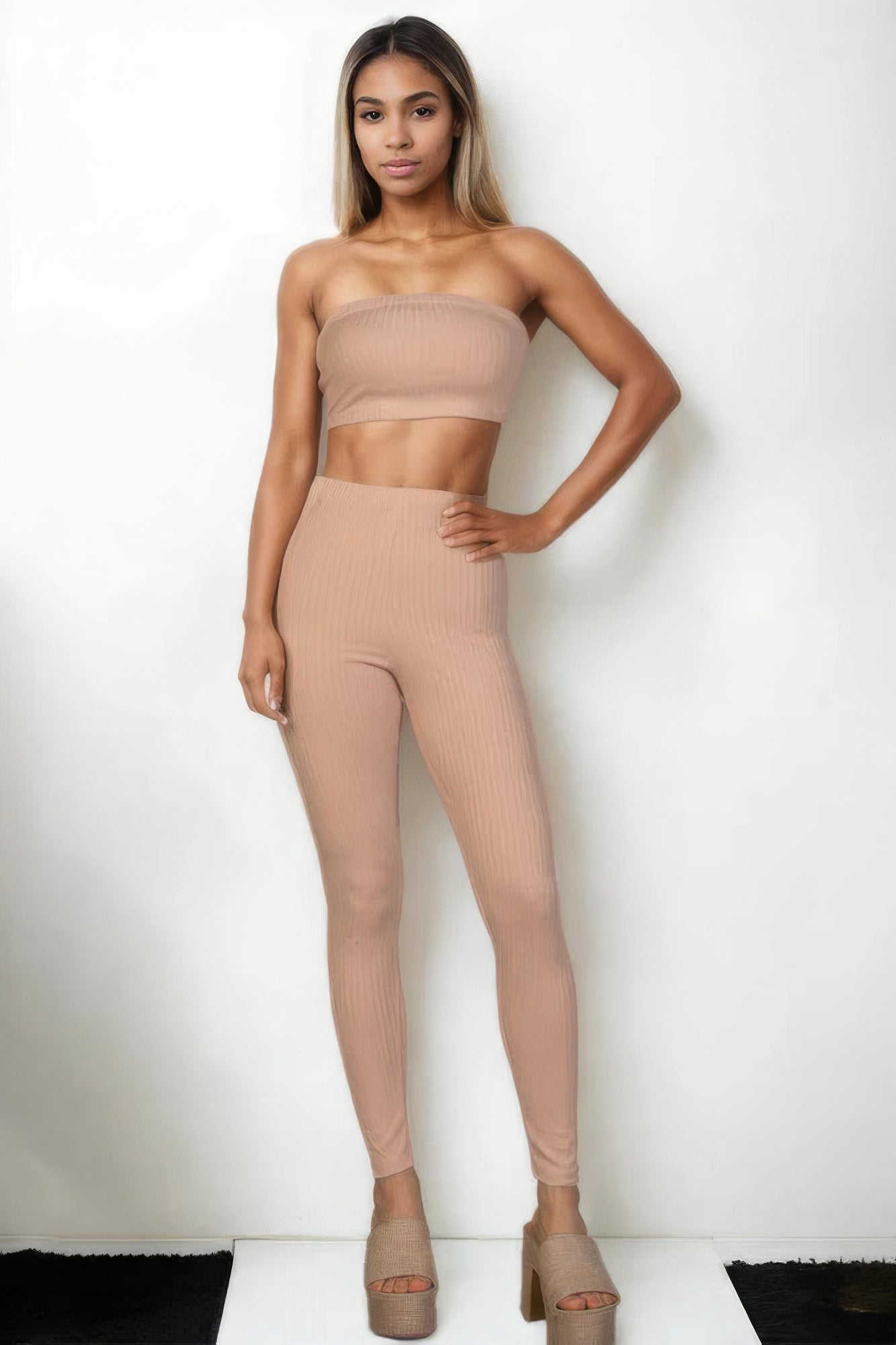 Ribbed Tube Top & Leggings Set - Tigbul's Variety Fashion Shop