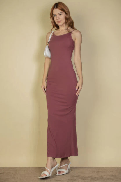 Ribbed Mermaid Hem Camisole Maxi Dress - Tigbul's Variety Fashion Shop