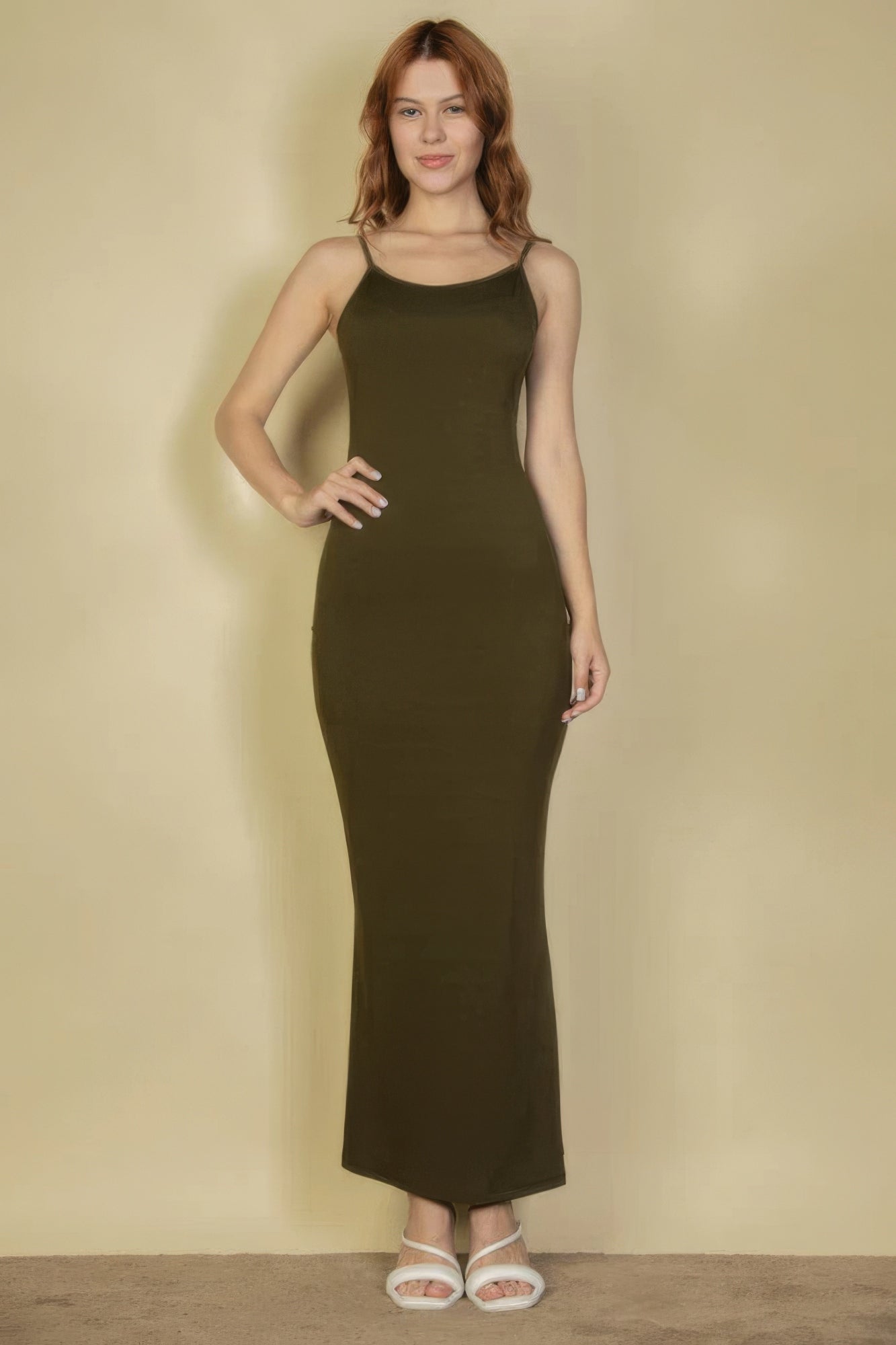 Ribbed Mermaid Hem Camisole Maxi Dress - Tigbul's Variety Fashion Shop