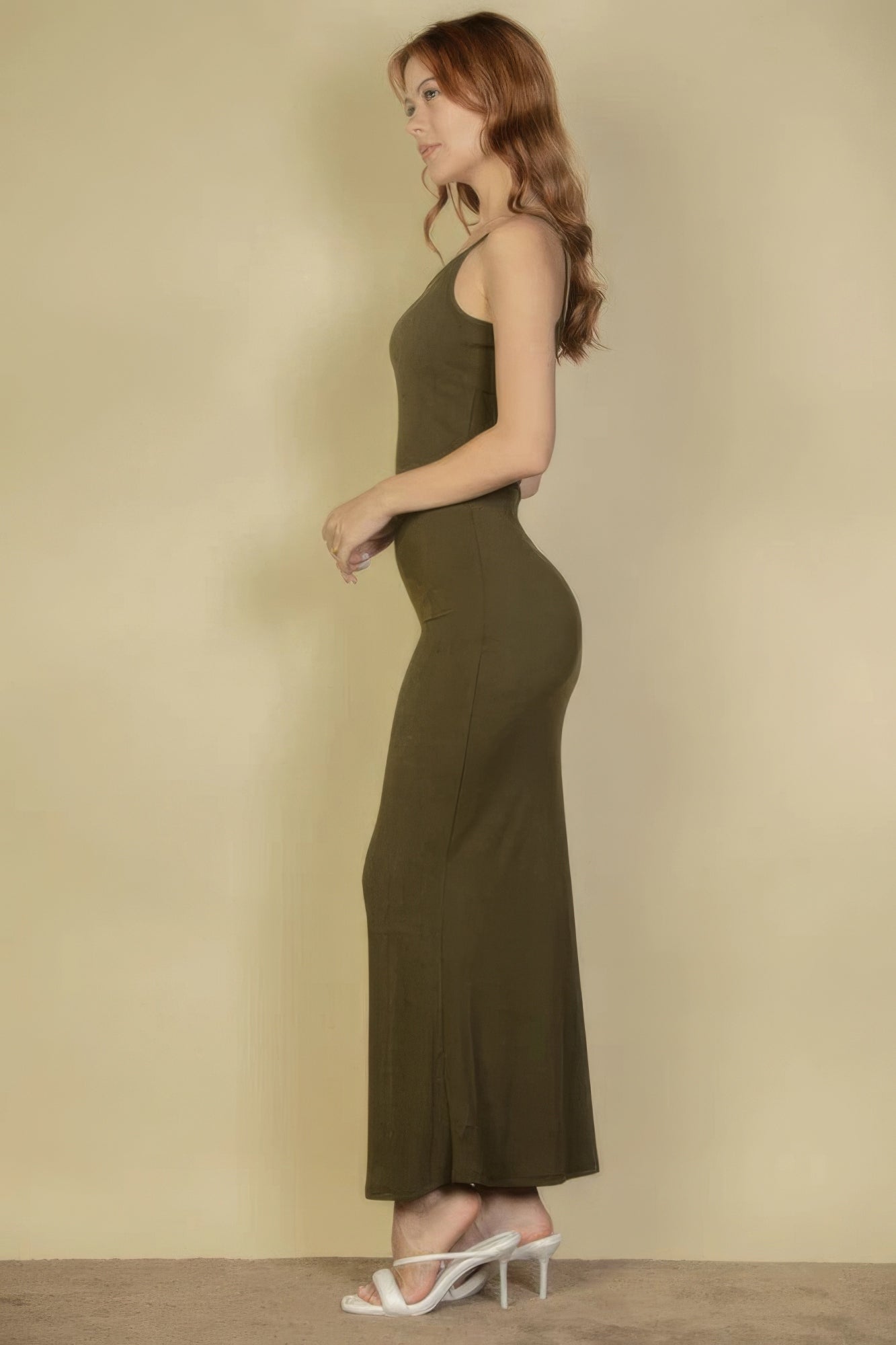 Ribbed Mermaid Hem Camisole Maxi Dress - Tigbul's Variety Fashion Shop