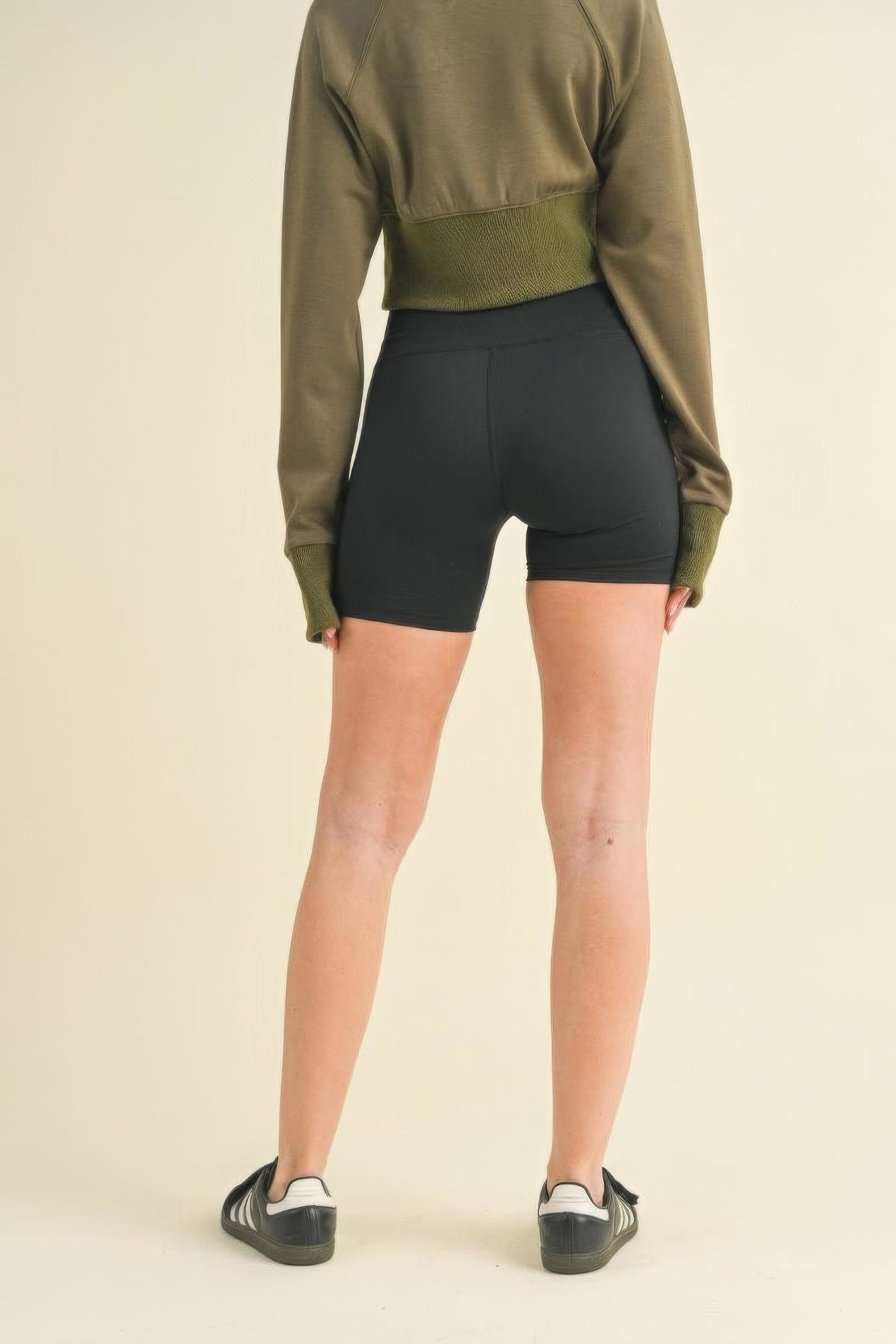 Ruched Waist Biker Shorts - Tigbul's Variety Fashion Shop