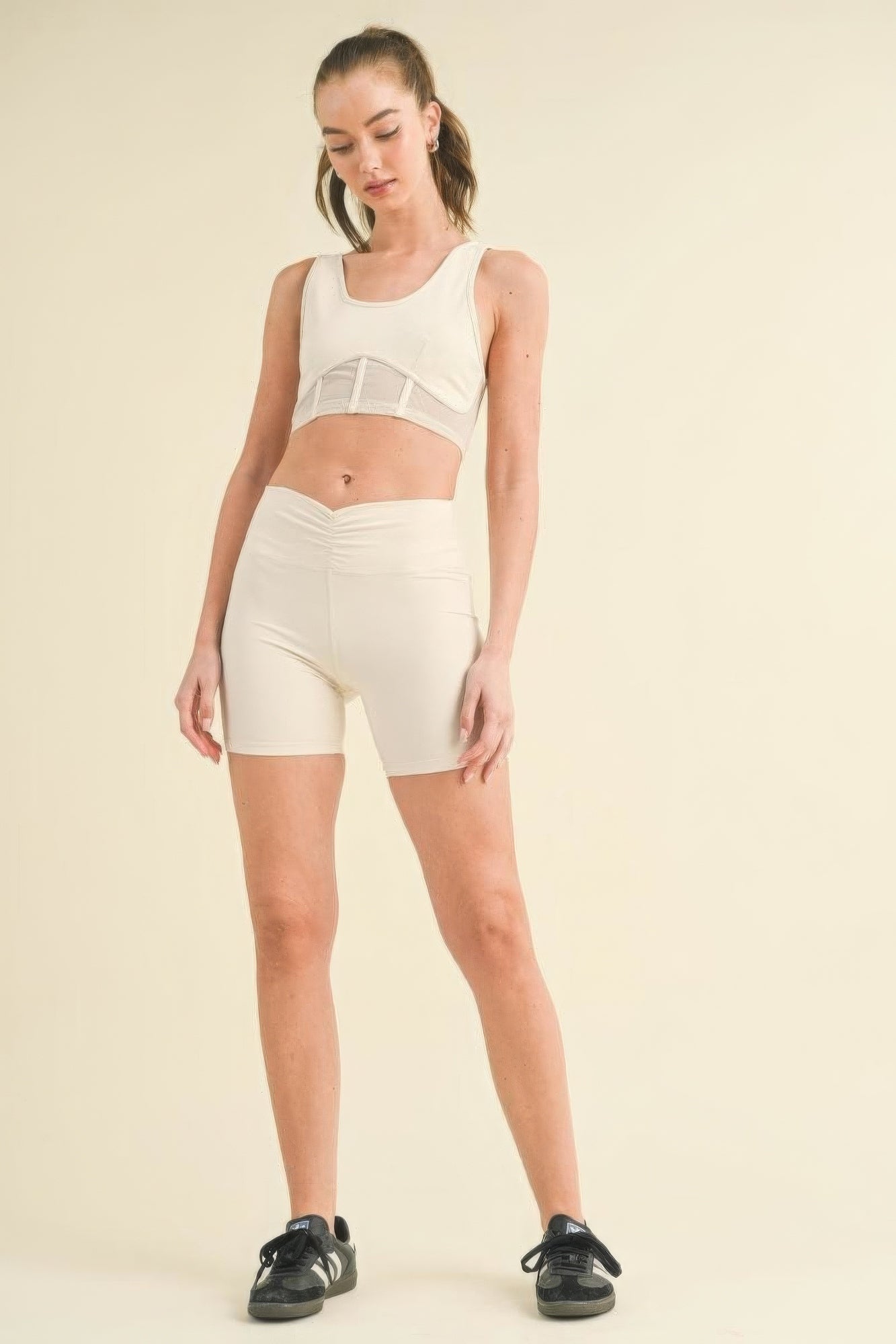 Ruched Waist Biker Shorts - Tigbul's Variety Fashion Shop