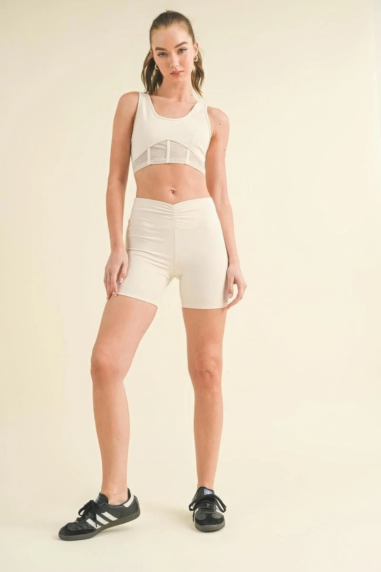 Ruched Waist Biker Shorts - Tigbul's Variety Fashion Shop