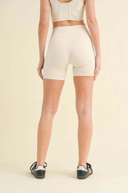 Ruched Waist Biker Shorts - Tigbul's Variety Fashion Shop