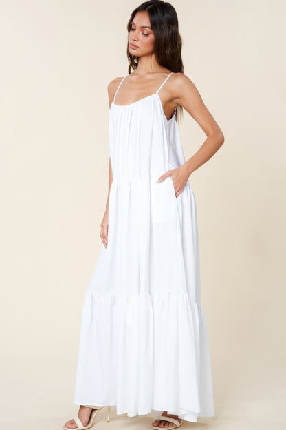 Maxi Sun Dress With Pockets - Tigbul's Variety Fashion Shop