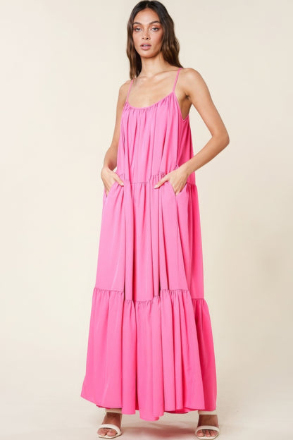 Maxi Sun Dress With Pockets - Tigbul's Variety Fashion Shop