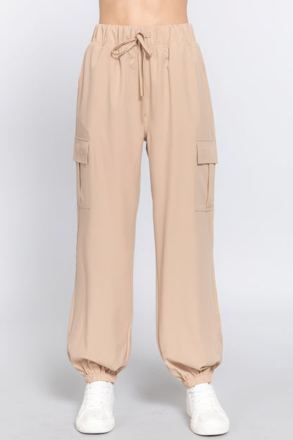 Light Weight Stretch Woven Cargo Jogger Pants - Tigbul's Variety Fashion Shop