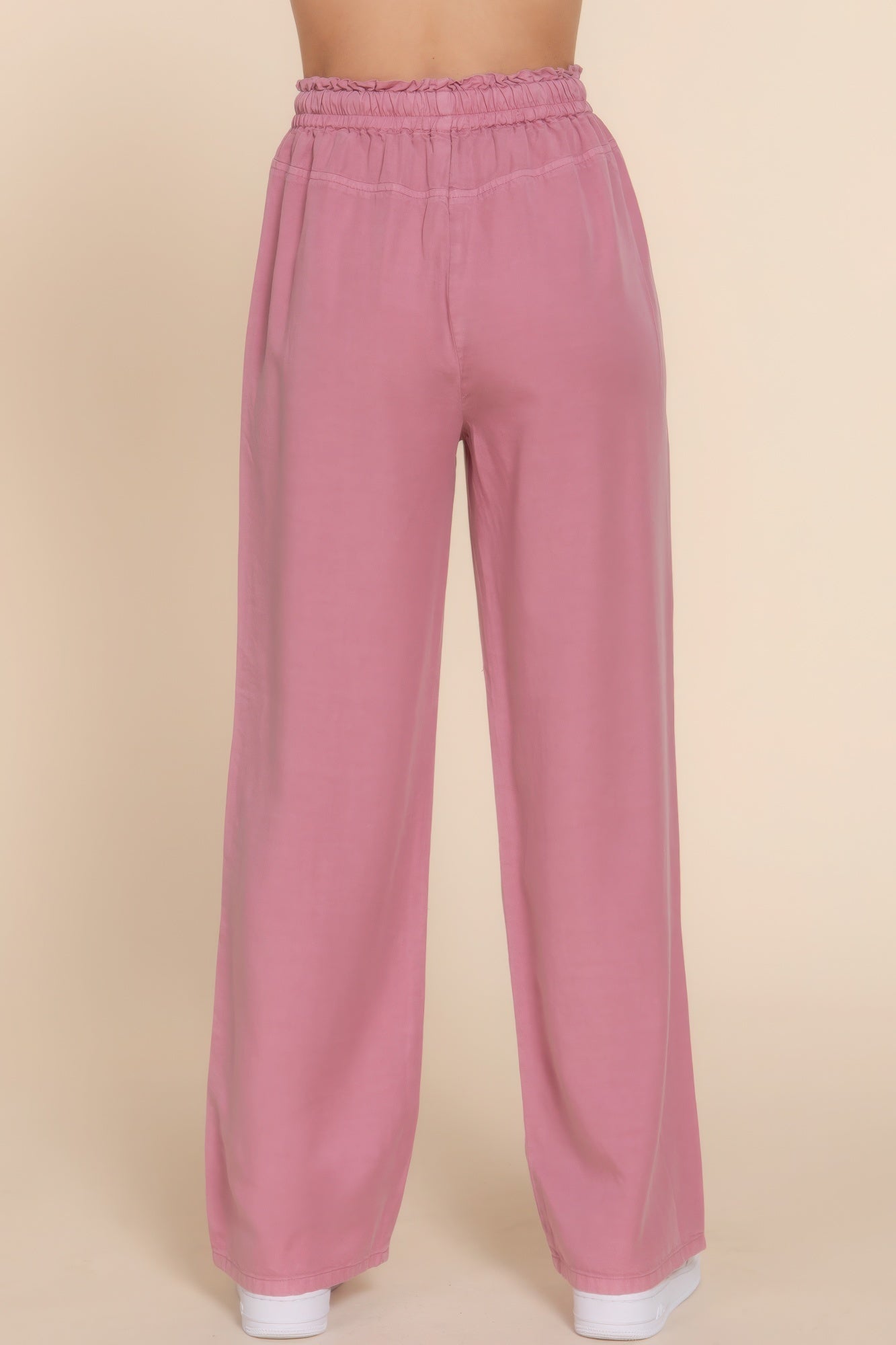 Elastic Waist Tencel Long Pants - Tigbul's Variety Fashion Shop