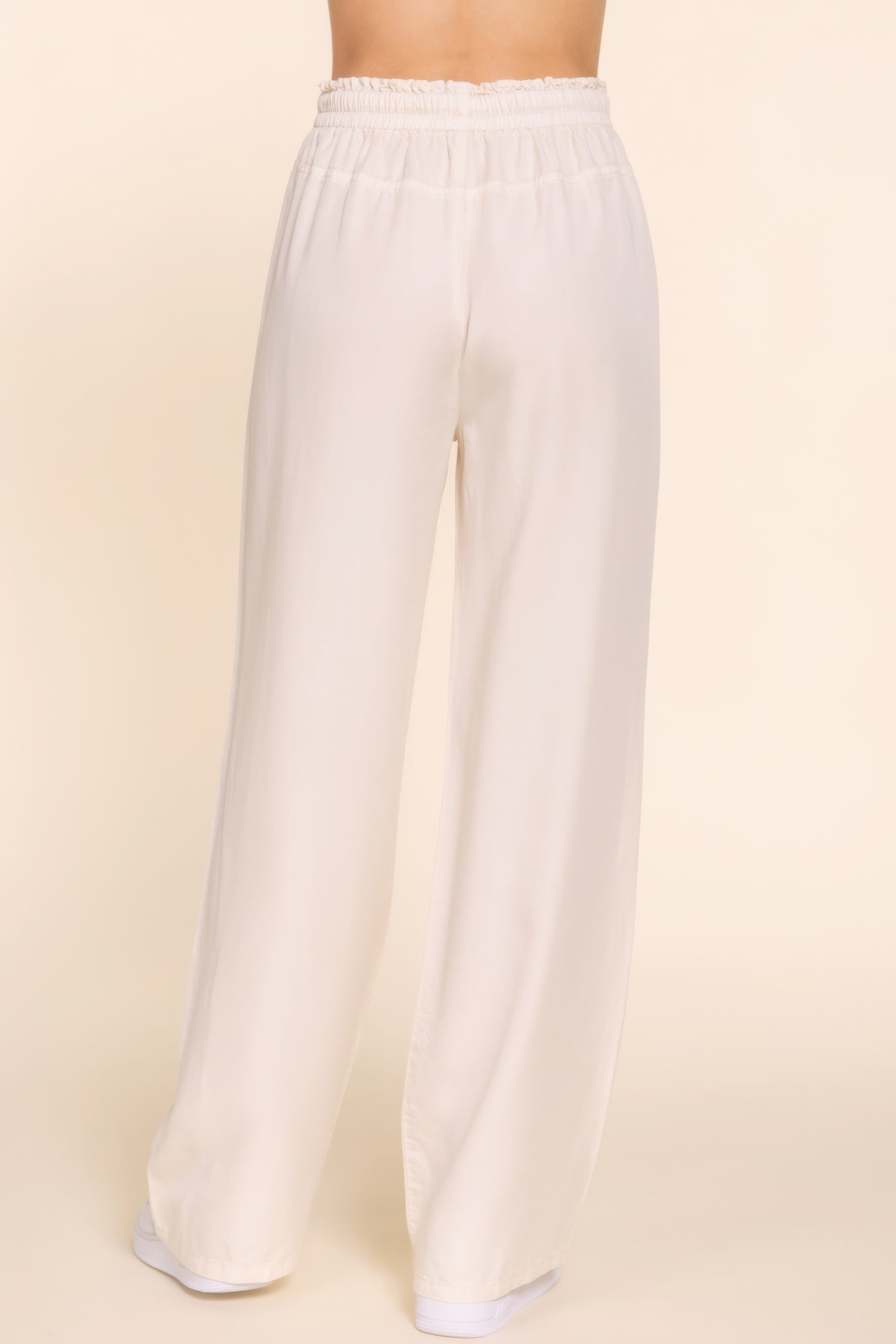 Elastic Waist Tencel Long Pants - Tigbul's Variety Fashion Shop