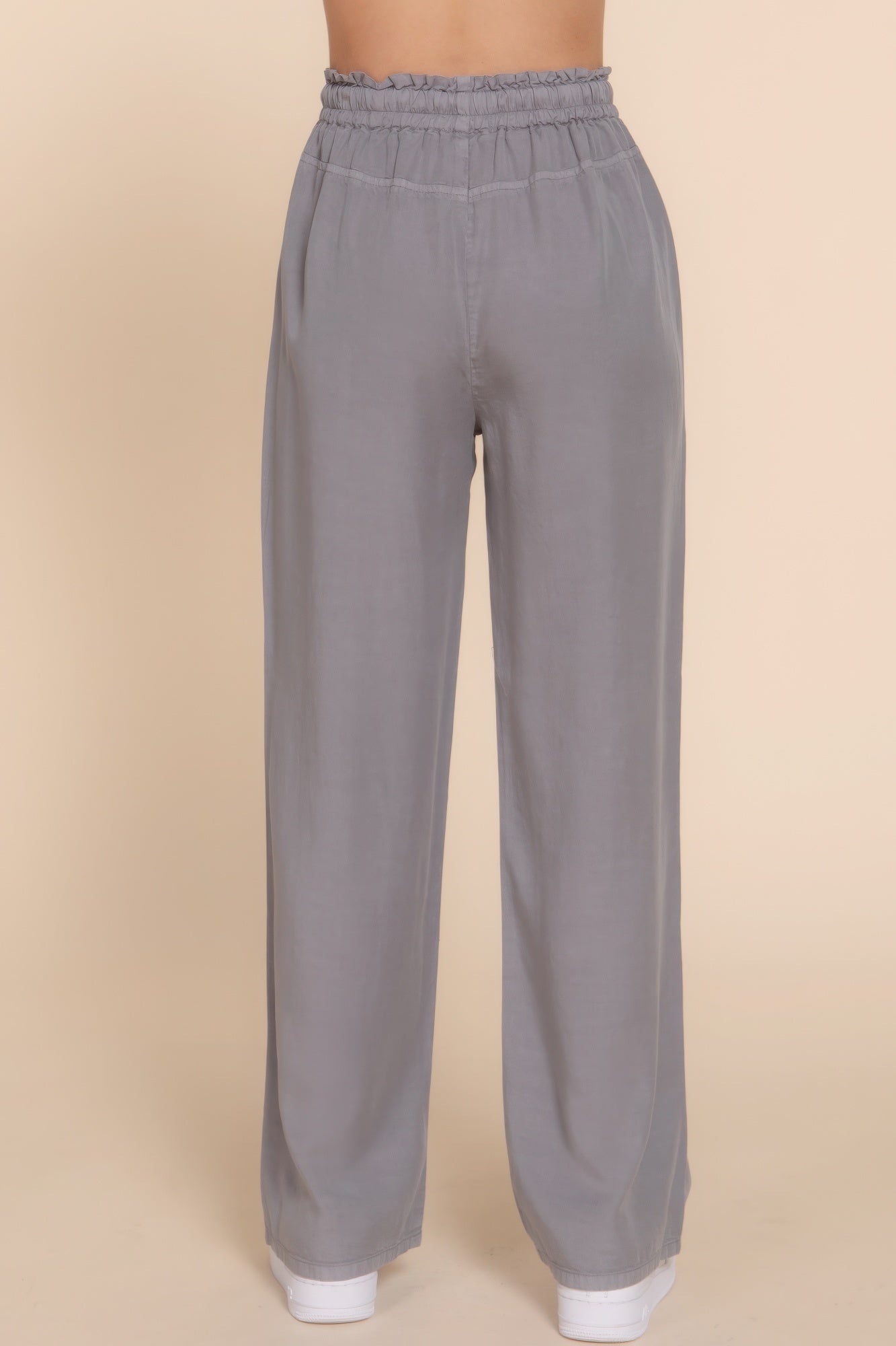 Elastic Waist Tencel Long Pants - Tigbul's Variety Fashion Shop