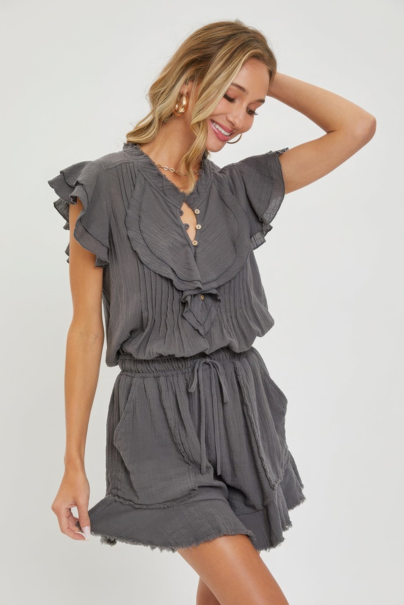 Ruffle Romper - Tigbul's Variety Fashion Shop