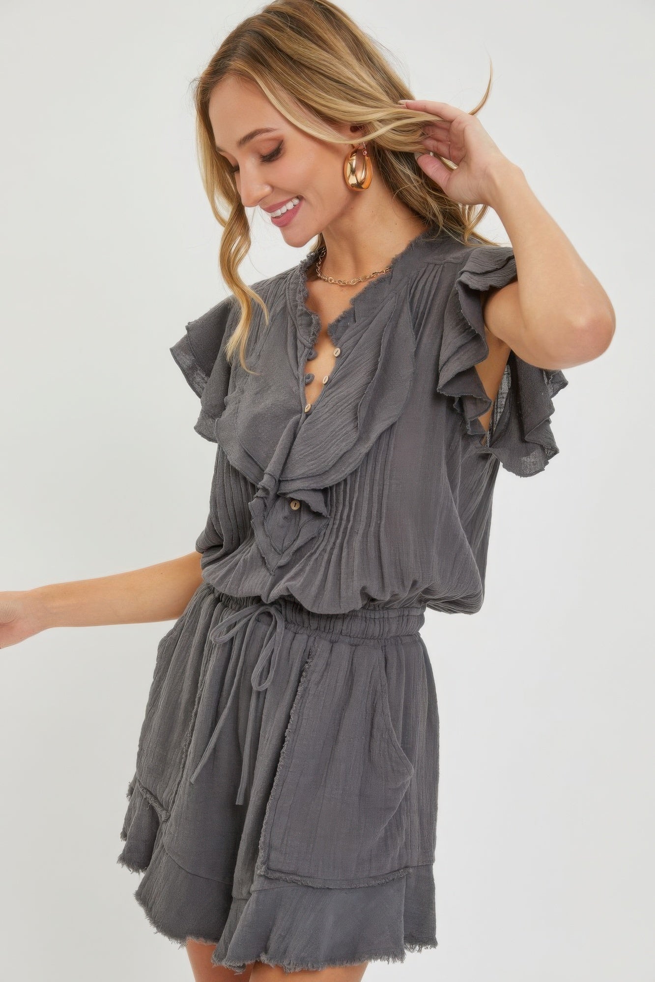 Ruffle Romper - Tigbul's Variety Fashion Shop