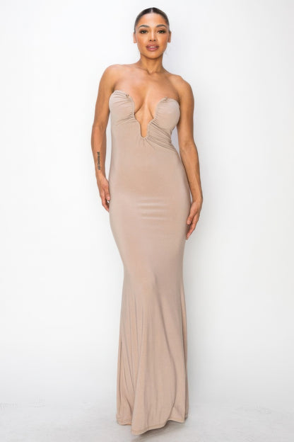 Glitter Ity Tube Maxi Dress - Tigbul's Variety Fashion Shop