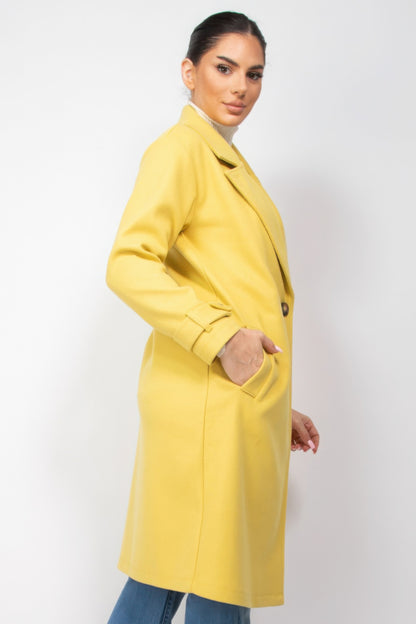 Collar pocketed coat - Tigbul's Variety Fashion Shop