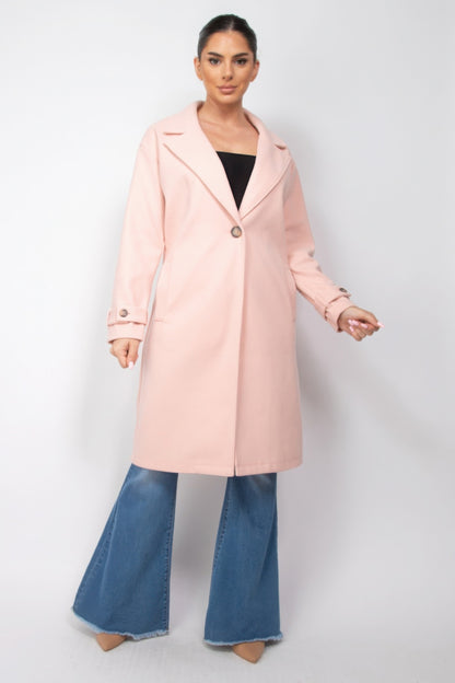 Collar pocketed coat - Tigbul's Variety Fashion Shop