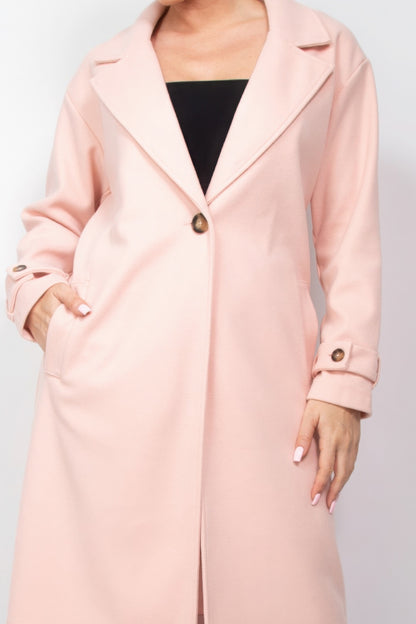 Collar pocketed coat - Tigbul's Variety Fashion Shop