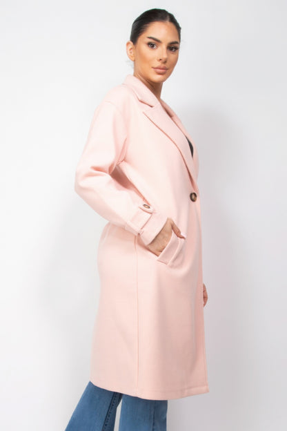 Collar pocketed coat - Tigbul's Variety Fashion Shop