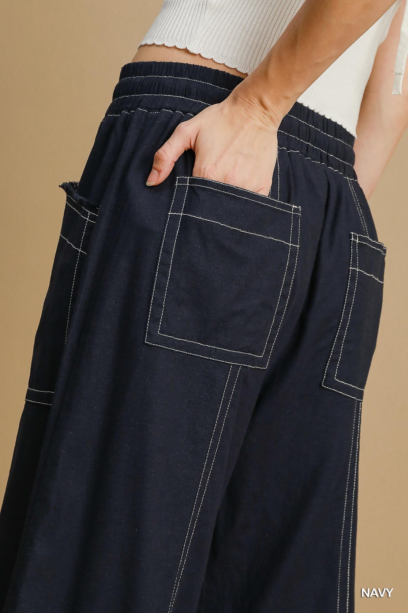 Wide Leg Pull On Pants - Tigbul's Variety Fashion Shop