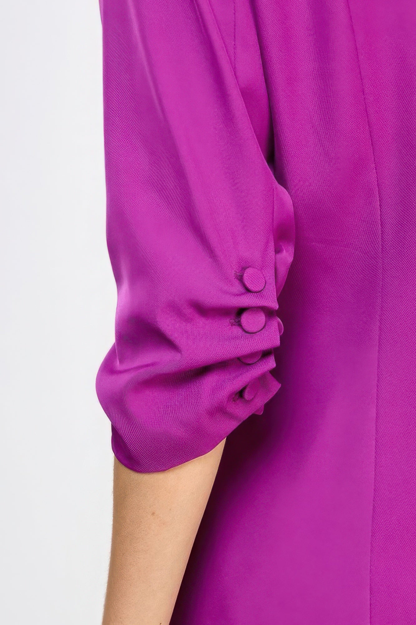 Buttoned Detail 3/4 Sleeve Blazer - Tigbul's Variety Fashion Shop