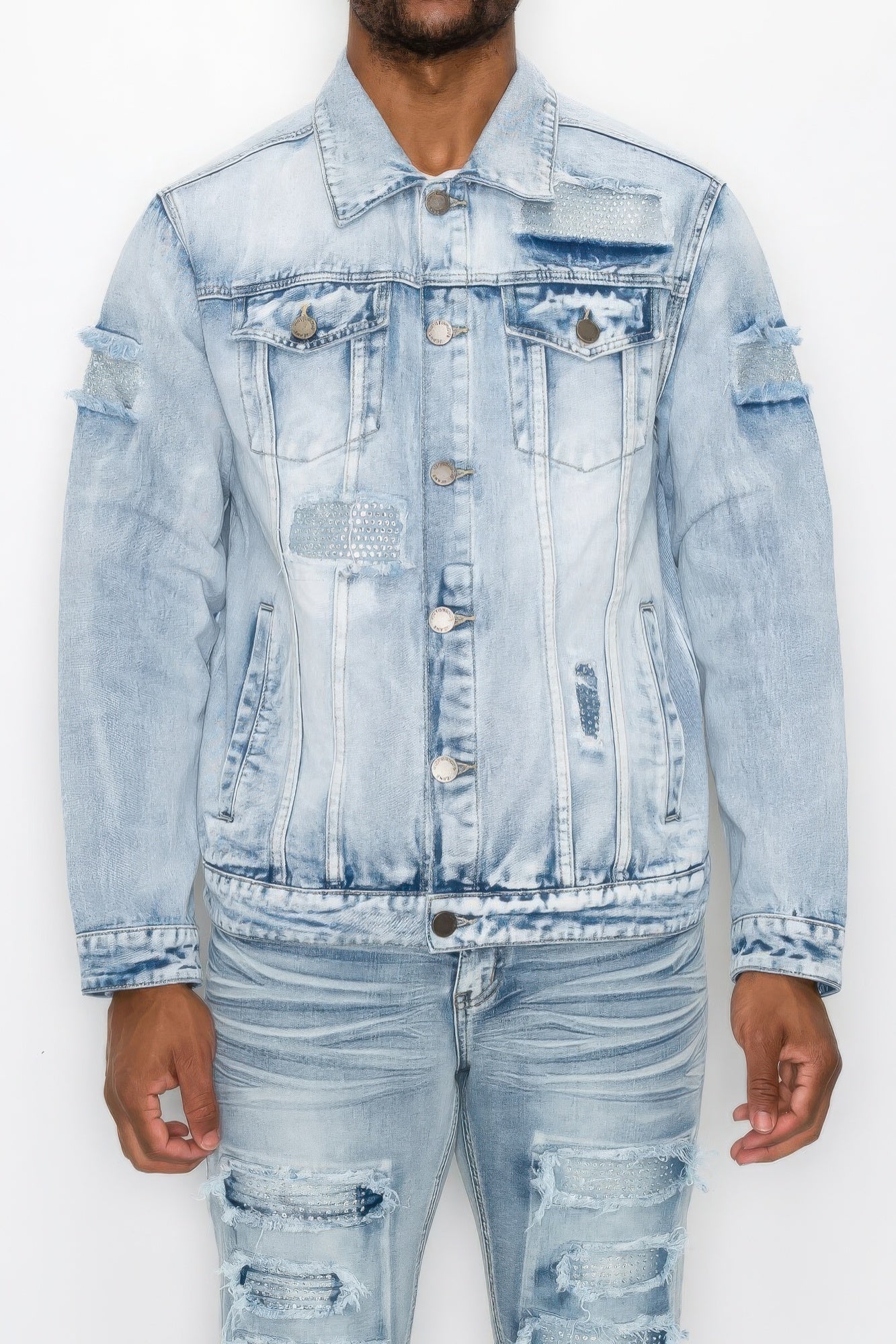 Diamond Denim Jacket - Tigbul's Variety Fashion Shop