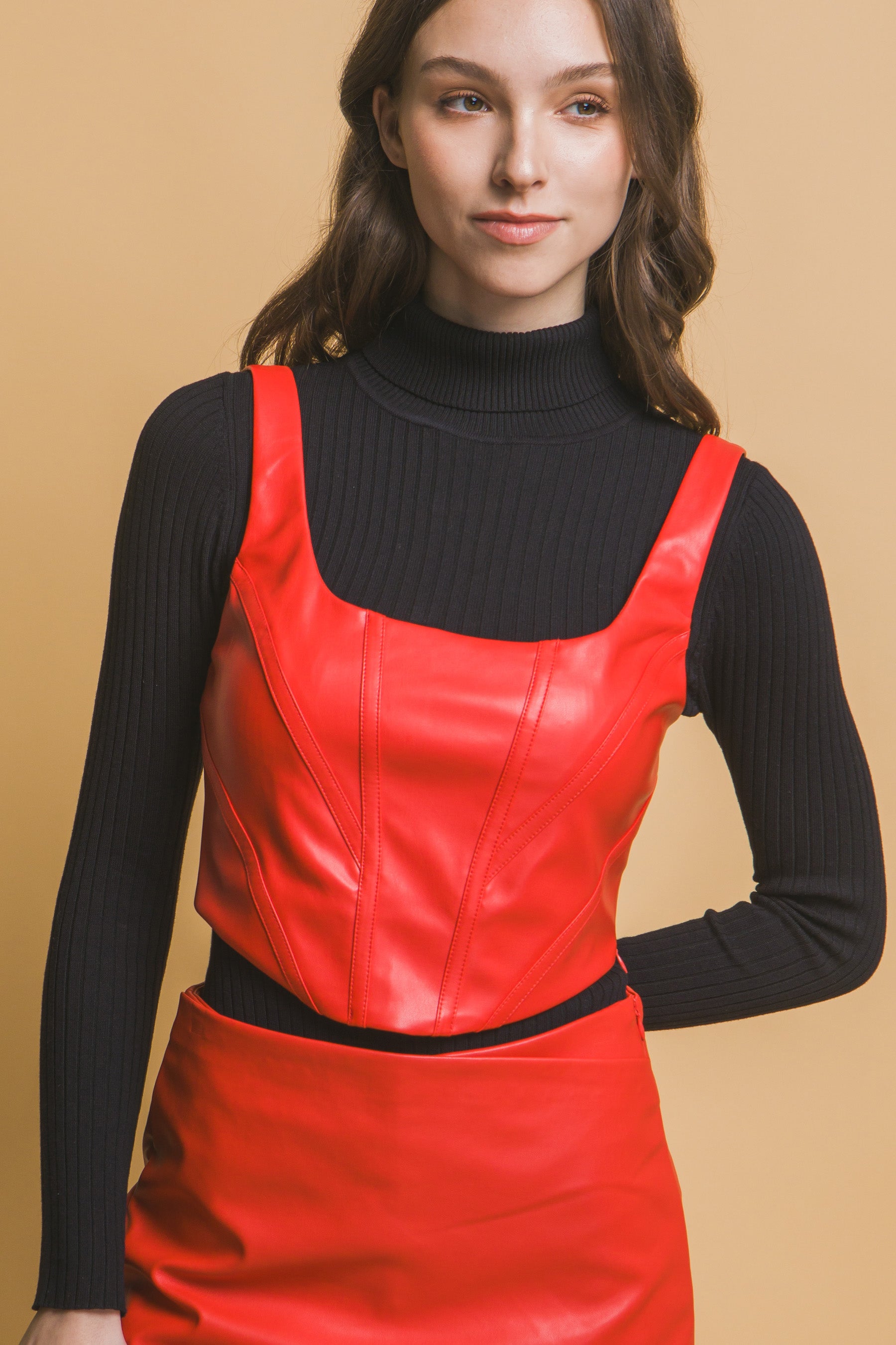 Faux leather corsetry - Tigbul's Variety Fashion Shop