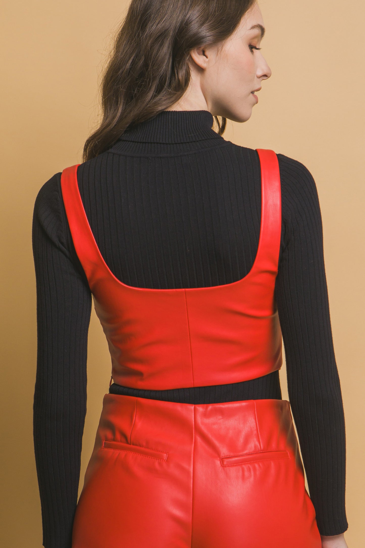 Faux leather corsetry - Tigbul's Variety Fashion Shop