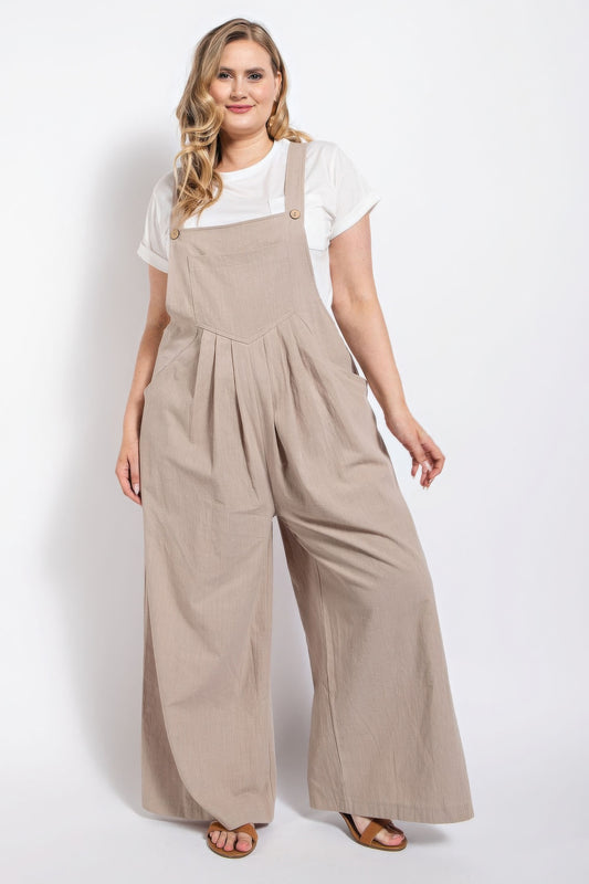 Pintuck detail overall with side pockets - Tigbul's Variety Fashion Shop