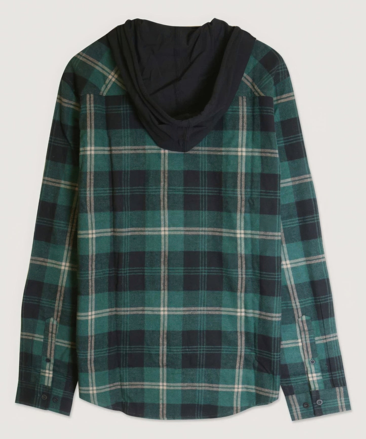 Contrast Pocket Plaid Hooded Shirt - Tigbul's Variety Fashion Shop