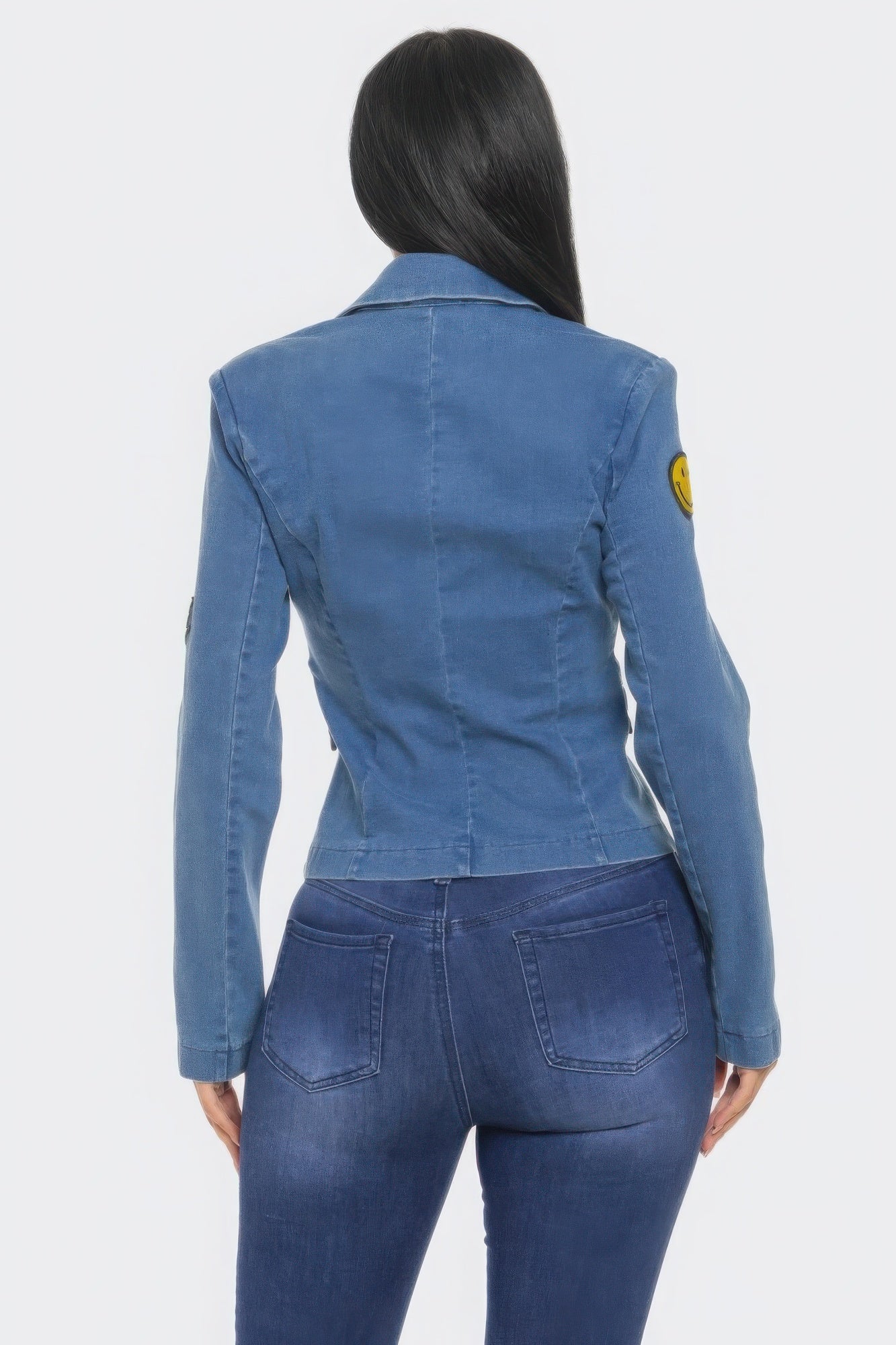 Patch It Up Denim Blazer Jacket - Tigbul's Variety Fashion Shop