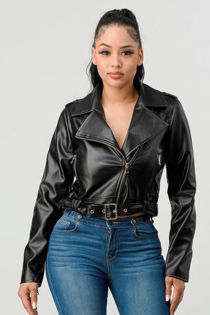 Pu Leather Jacket - Tigbul's Variety Fashion Shop