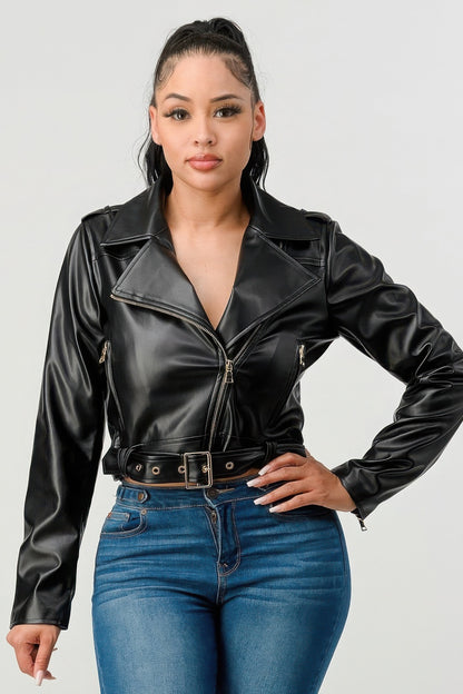 Pu Leather Jacket - Tigbul's Variety Fashion Shop